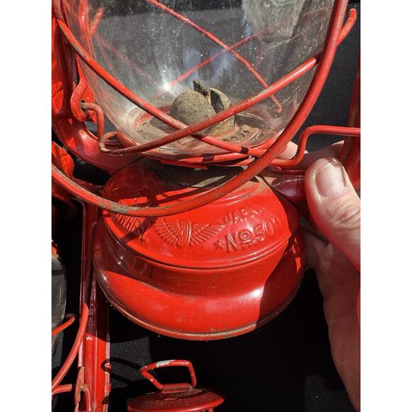 4 Nice VTG WINGED WHEEL Red Lanterns No. 350 & 500 Japan - Picture 12 of 13